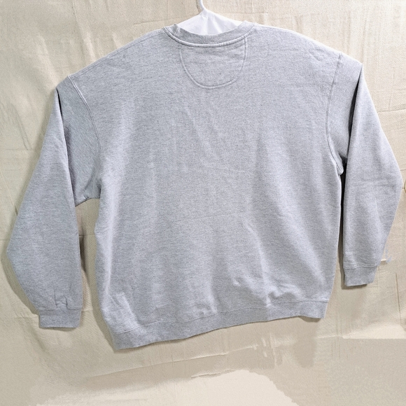 Disney 2XL Wm Grey Minnie Mouse Sketch Pink Bow Graphic Long Sleeve Sweatshirt - Picture 3 of 7